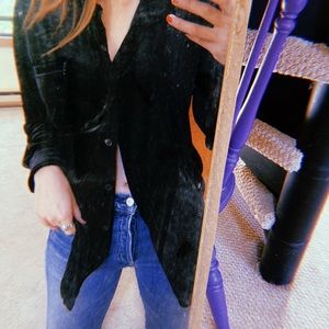 🍁90s JonesNY Petite Velvet Work Shirt